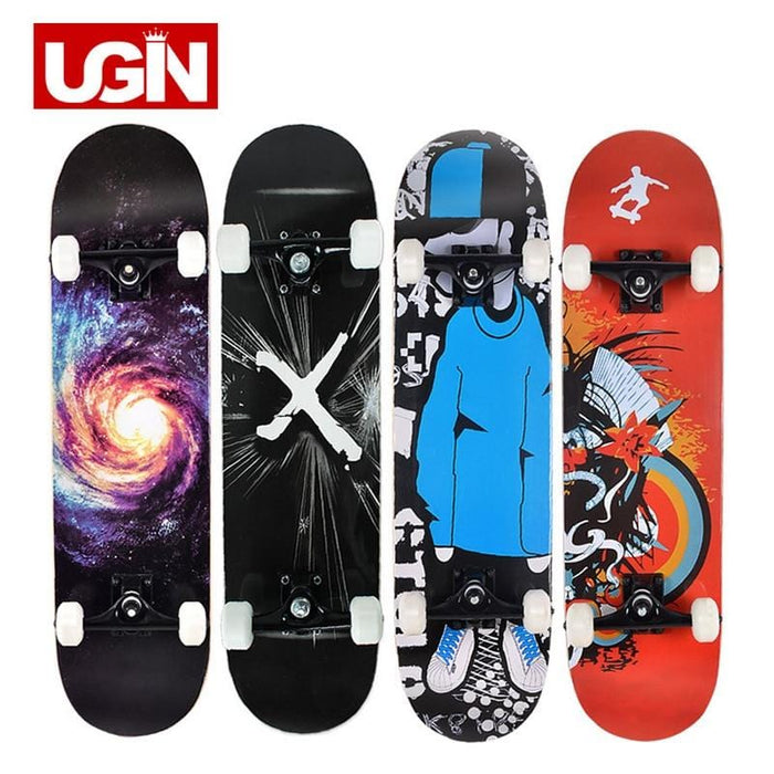 Printing Street 19cm Long Skateboard Complete Graffiti Style Professional Wooden Maple - NAKHIL