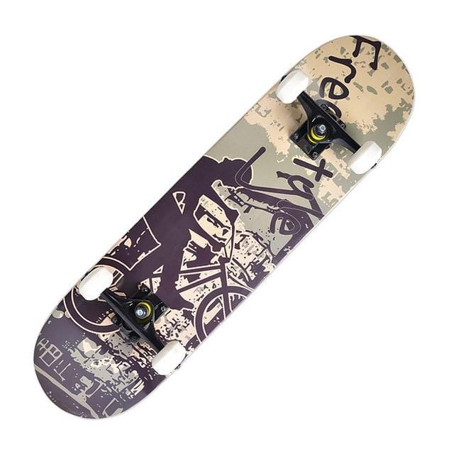 Printing Street 19cm Long Skateboard Complete Graffiti Style Professional Wooden Maple - NAKHIL