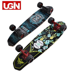 Printing Street 28" Long Skateboard Complete Retro Graffiti Style Cruiser Maple - NAKHIL