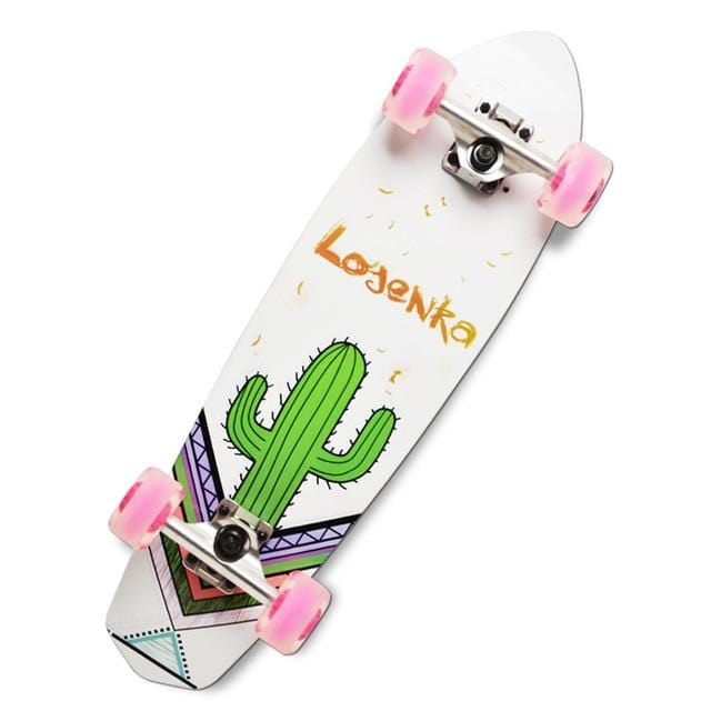 Printing Street 28" Long Skateboard Complete Retro Graffiti Style Cruiser Maple - NAKHIL