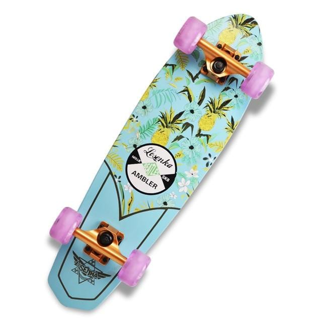 Printing Street 28" Long Skateboard Complete Retro Graffiti Style Cruiser Maple - NAKHIL