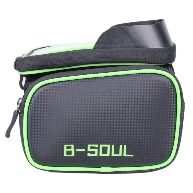 Cycling Bike Front Frame Bag Tube Pannier Double Pouch for 5.5-6.2Inch Cellphone Accessories Riding - NAKHIL