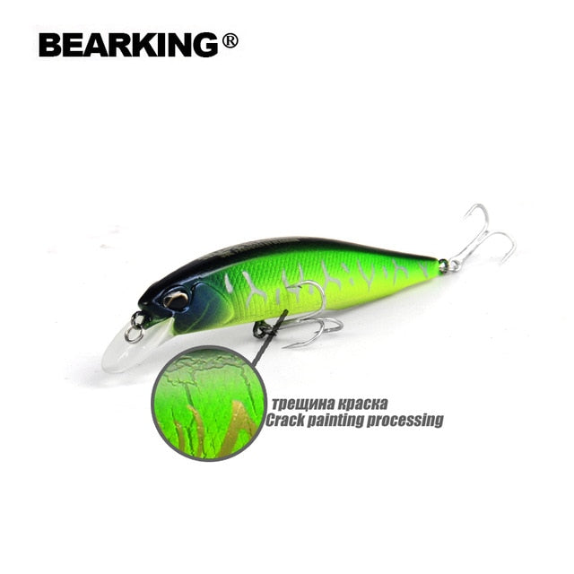 Bearking A+ fishing lures hard bait 7color 10cm 15g minnow,quality professional depth0.8-1.5m - NAKHIL