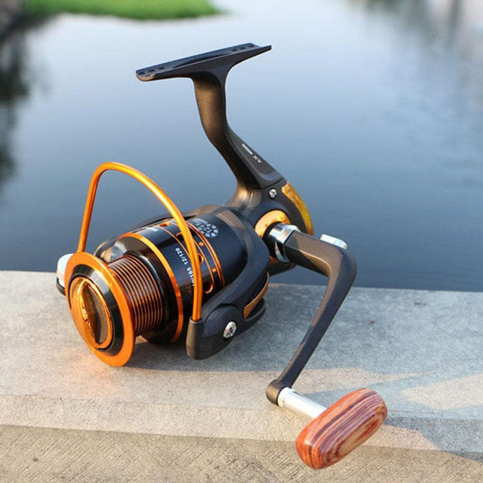 Spinning Fishing Reel 12BB + 1 Bearing Balls 500-9000 Series Metal Coil Spinning Reel Boat Rock Fishing Wheel - NAKHIL