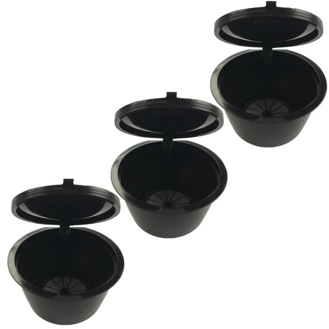 3pcs/pack Dolce Gusto Coffee Capsule Plastic Refillable Reusable Compatible with Nescafe - NAKHIL