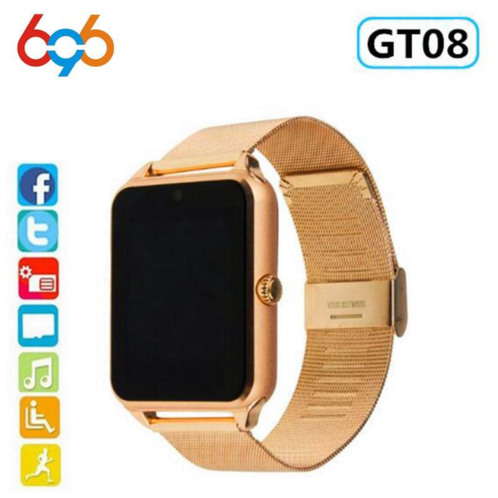 Smartwatch GT08 Plus Metal Strap Bluetooth Support Sim TF Card Android&IOS - NAKHIL