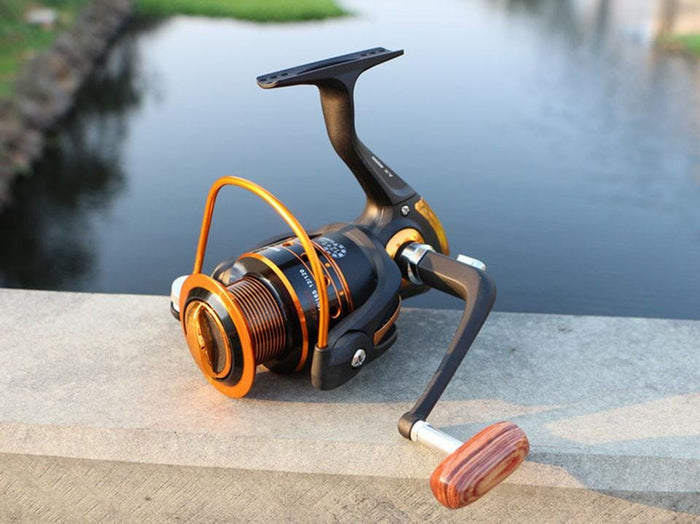 Spinning Fishing Reel 12BB + 1 Bearing Balls 500-9000 Series Metal Coil Spinning Reel Boat Rock Fishing Wheel - NAKHIL