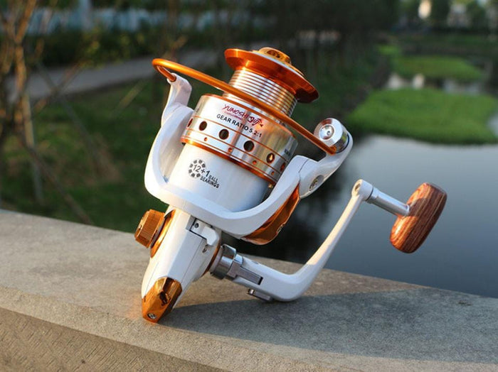 Spinning Fishing Reel 12BB + 1 Bearing Balls 500-9000 Series Metal Coil Spinning Reel Boat Rock Fishing Wheel - NAKHIL