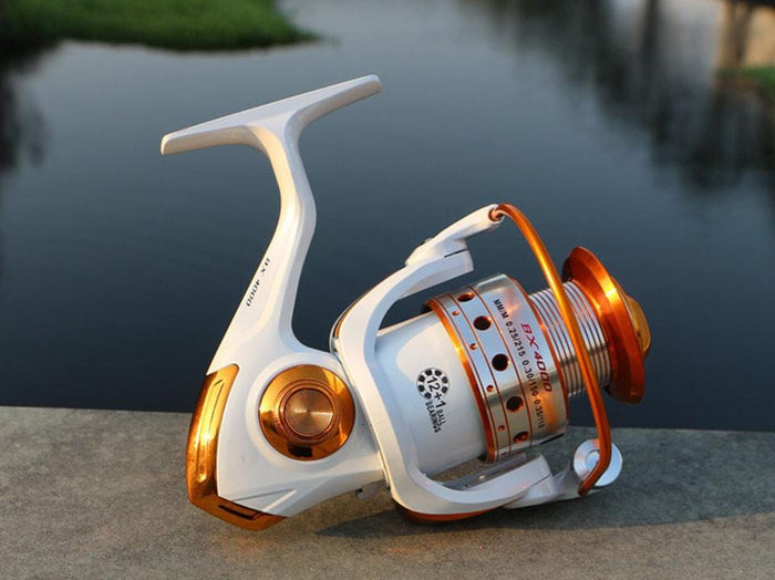 Spinning Fishing Reel 12BB + 1 Bearing Balls 500-9000 Series Metal Coil Spinning Reel Boat Rock Fishing Wheel - NAKHIL