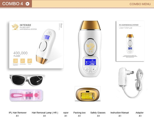 400K Outbreaks IPL Epilator Permanent Hair Removal Touch LCD Display - NAKHIL