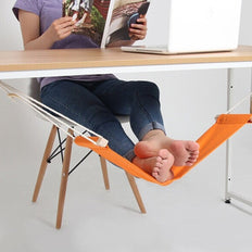 60*16cm Hammock Stand Office Foot Rest Stand Desk Feet Study Indoor Orange - NAKHIL