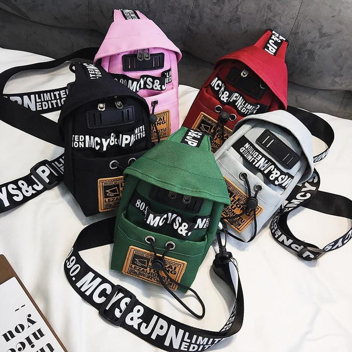 New Women Fanny Pack Multifunction Waist Bag Woman Waist Pack Canvas Phone Bags Small Mini Belt Bag Cool Chest Bum Bag - NAKHIL