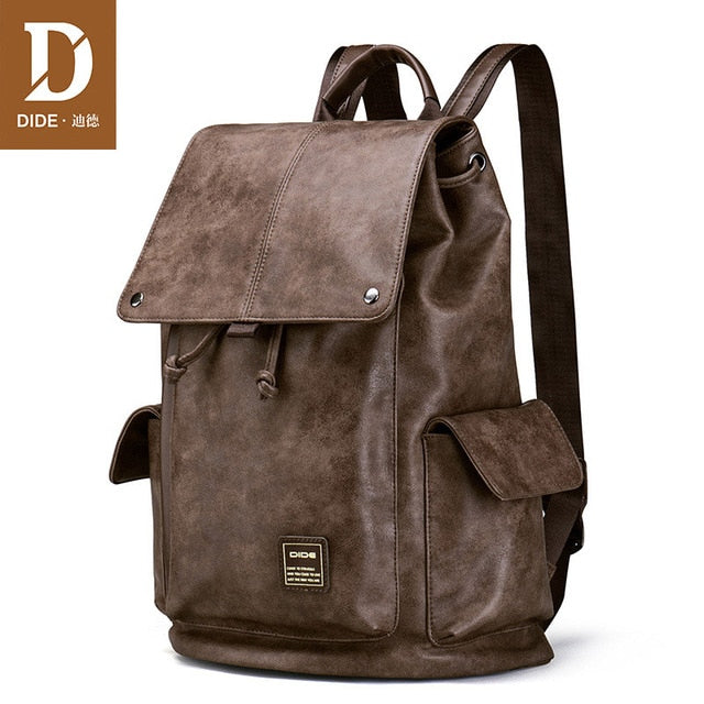 DIDE Anti theft Backpack Men Laptop Backpacks For Teenager women Male Preppy Style School Bag Cover Travel Backpack Leather - NAKHIL