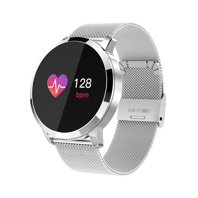 Q8 Smartwatch OLED Color Screen Fitness Tracker Heart Rate Blood Pressure Oxygen - NAKHIL