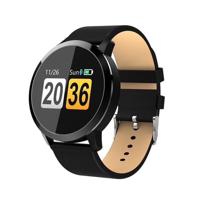 Q8 Smartwatch OLED Color Screen Fitness Tracker Heart Rate Blood Pressure Oxygen - NAKHIL