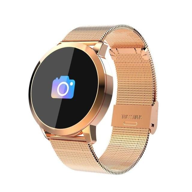 Q8 Smartwatch OLED Color Screen Fitness Tracker Heart Rate Blood Pressure Oxygen - NAKHIL