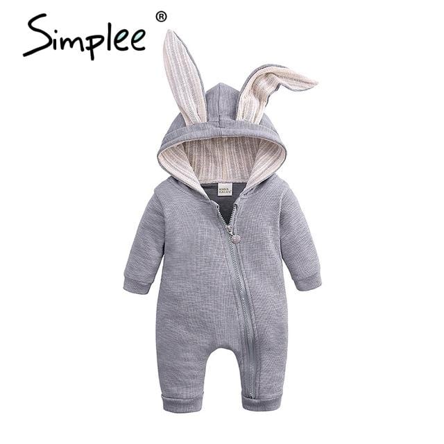 Newborn Baby Girls Boys Clothing Romper Cotton Long Sleeve Jumpsuit Playsuit 2019 Spring Bunny Outfits One piecer 3D Ear Clothes - NAKHIL