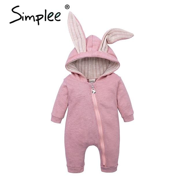 Newborn Baby Girls Boys Clothing Romper Cotton Long Sleeve Jumpsuit Playsuit 2019 Spring Bunny Outfits One piecer 3D Ear Clothes - NAKHIL