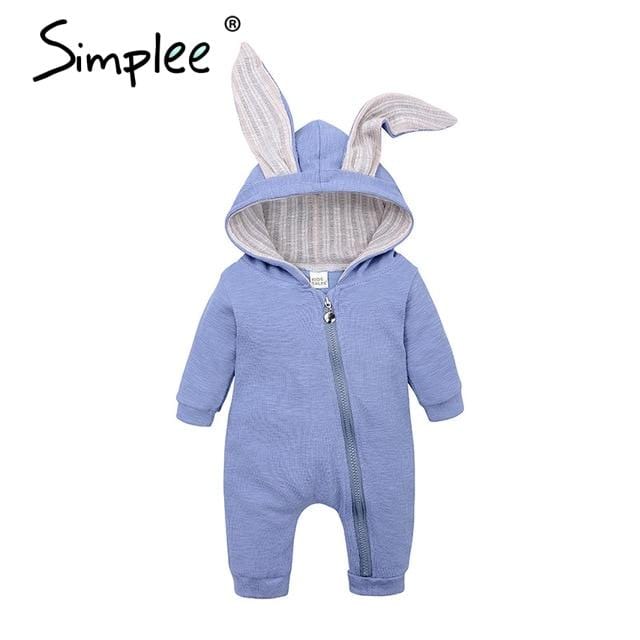 Newborn Baby Girls Boys Clothing Romper Cotton Long Sleeve Jumpsuit Playsuit 2019 Spring Bunny Outfits One piecer 3D Ear Clothes - NAKHIL