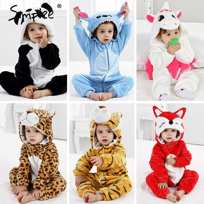 Baby unicorn pajamas animal shape Kids unicorn pajamas jumpsuit children sleepers Panda pajama unicorn onesie pajamas - NAKHIL