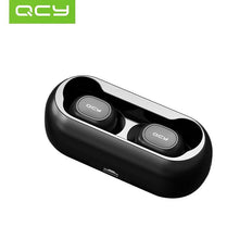 Mini Dual V5.0 Wireless Bluetooth 3D Stereo Sound Earbuds with Dual Microphone and Charging box - NAKHIL